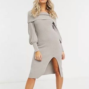 A&F Off the shoulder knit midi dress